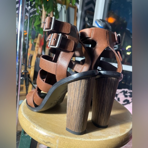 VINCE Nicolette Strappy Leather Sandal, Saddle - Picture 10 of 13